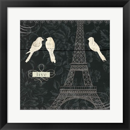 Framed Love Paris I Print