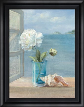 Framed Coastal Floral I Print