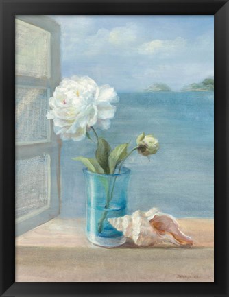 Framed Coastal Floral I Print