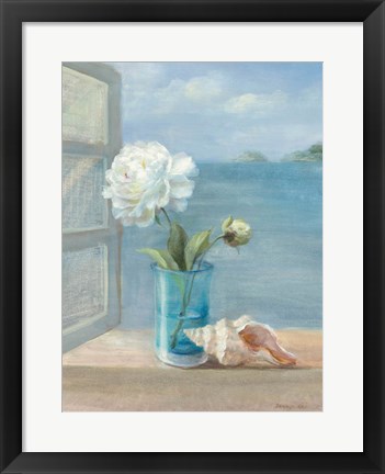 Framed Coastal Floral I Print