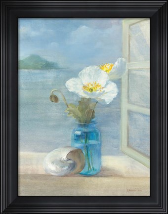 Framed Coastal Floral II Print