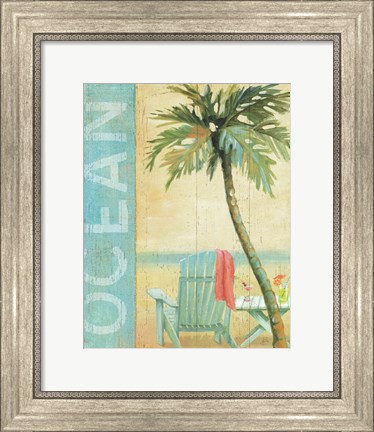 Framed Ocean Beach II Print