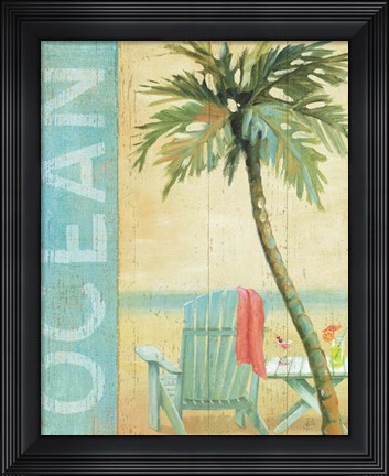 Framed Ocean Beach II Print