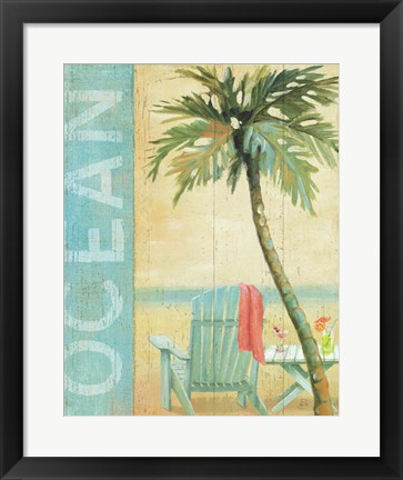 Framed Ocean Beach II Print