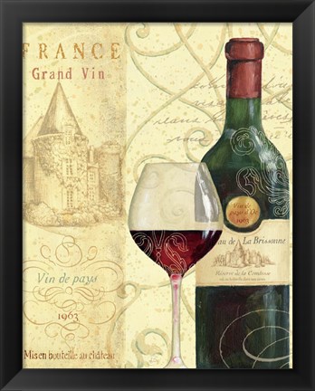 Framed Wine Passion I Print