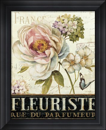 Framed Marche de Fleurs III Print