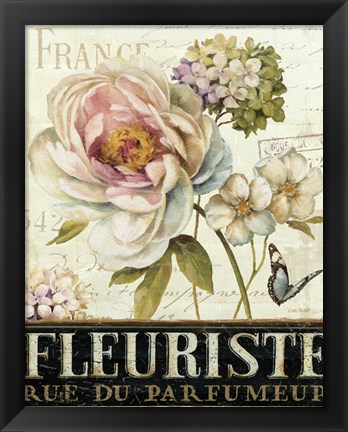 Framed Marche de Fleurs III Print