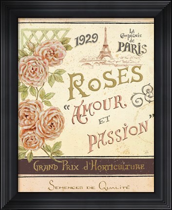Framed French Seed Packet I Print
