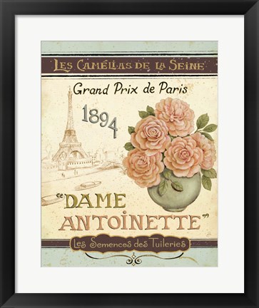 Framed French Seed Packet II Print