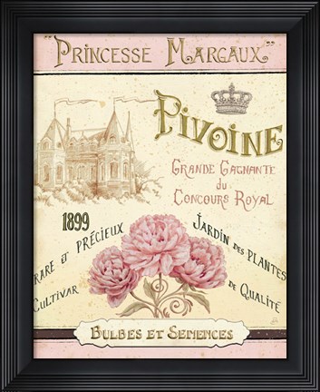 Framed French Seed Packet III Print