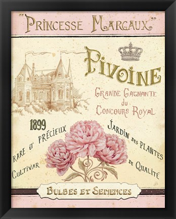 Framed French Seed Packet III Print