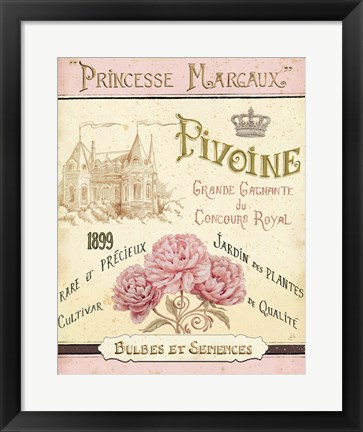 Framed French Seed Packet III Print