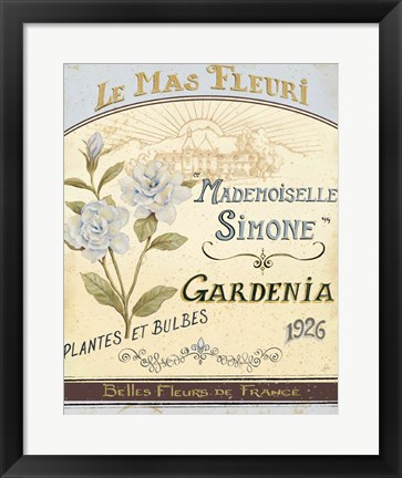 Framed French Seed Packet IV Print