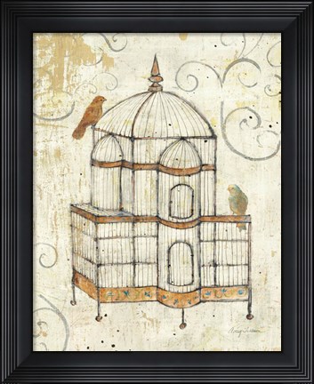 Framed Bird Cage I Print