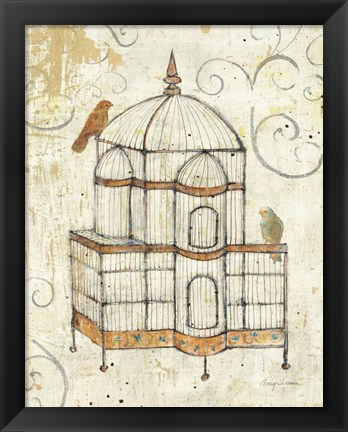 Framed Bird Cage I Print