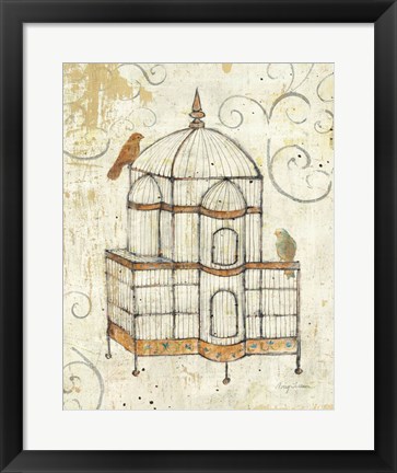 Framed Bird Cage I Print