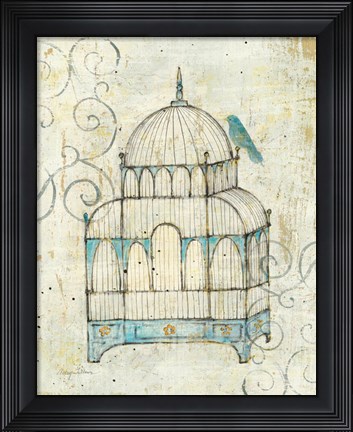 Framed Bird Cage II Print