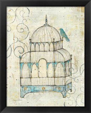 Framed Bird Cage II Print