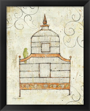 Framed Bird Cage III Print