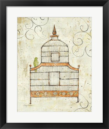 Framed Bird Cage III Print