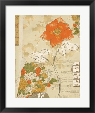 Framed Collaged Botanicals I Print