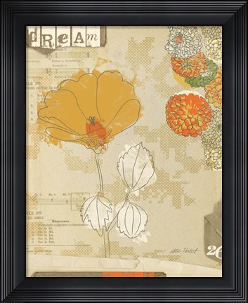 Framed Collaged Botanicals II Print