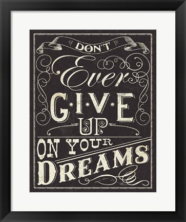 Framed Life and Dreams I Print