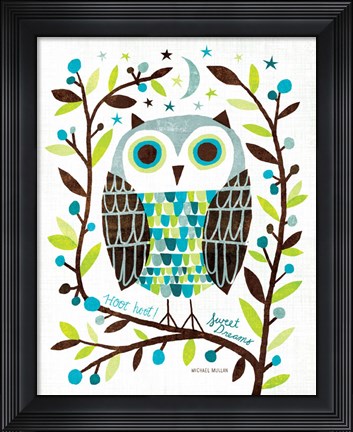 Framed Night Owl I Print
