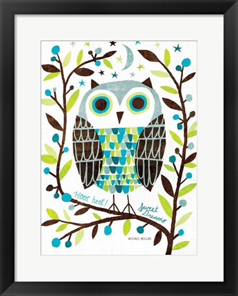 Framed Night Owl I Print