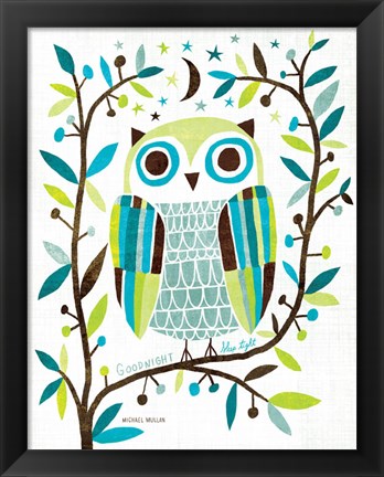 Framed Night Owl II Print