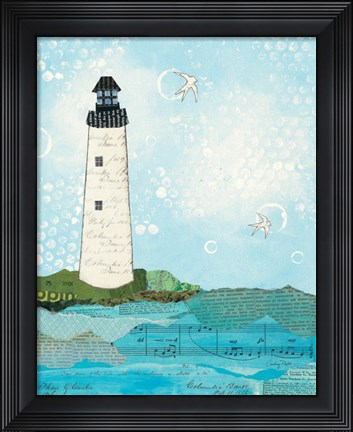 Framed Coastal Notes II Print