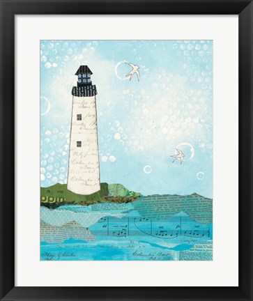 Framed Coastal Notes II Print