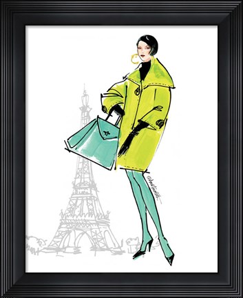 Framed Colorful Fashion II - Paris Print
