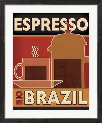 Framed Deco Coffee I Print