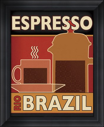 Framed Deco Coffee I Print
