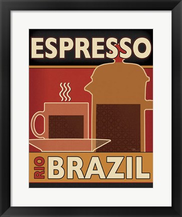 Framed Deco Coffee I Print