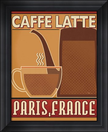 Framed Deco Coffee III Print