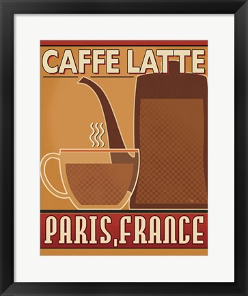 Framed Deco Coffee III Print