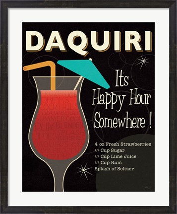 Framed Cocktail Hour III Print