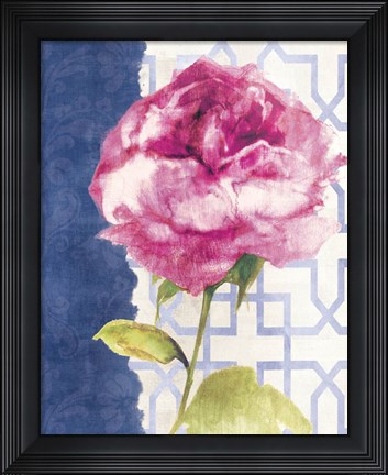 Framed Antique Floral on White II Print