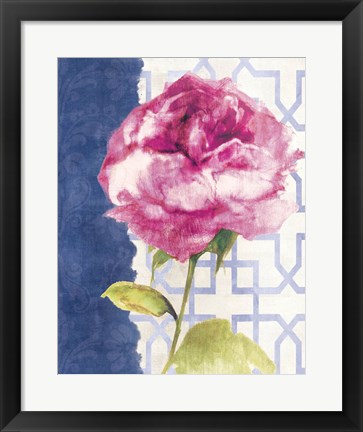 Framed Antique Floral on White II Print