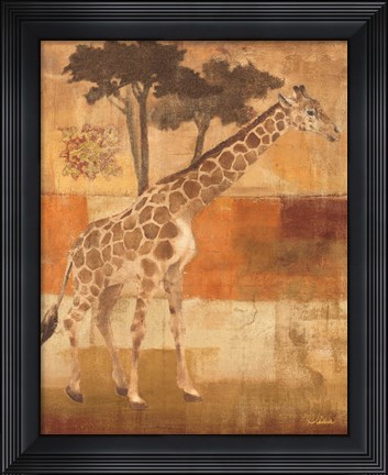 Framed Animals on Safari I Print