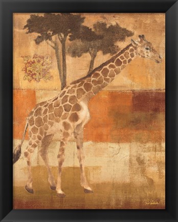 Framed Animals on Safari I Print