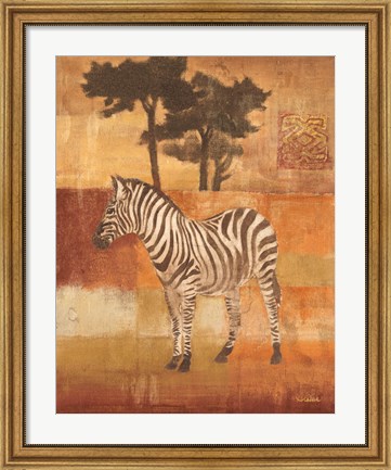Framed Animals on Safari II Print