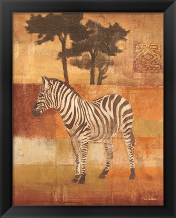 Framed Animals on Safari II Print