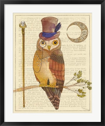 Framed Steampunk Owl II Print
