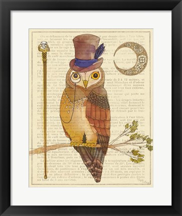 Framed Steampunk Owl II Print