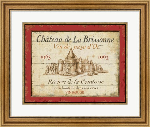 Framed French Wine Labels I Print