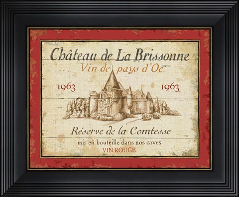 Framed French Wine Labels I Print