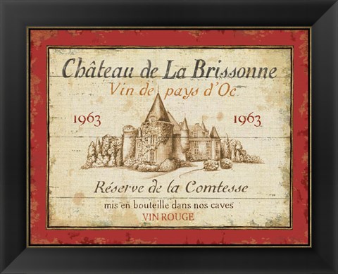 Framed French Wine Labels I Print